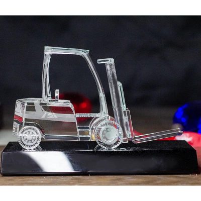 3D Model Forklift Crystal Award