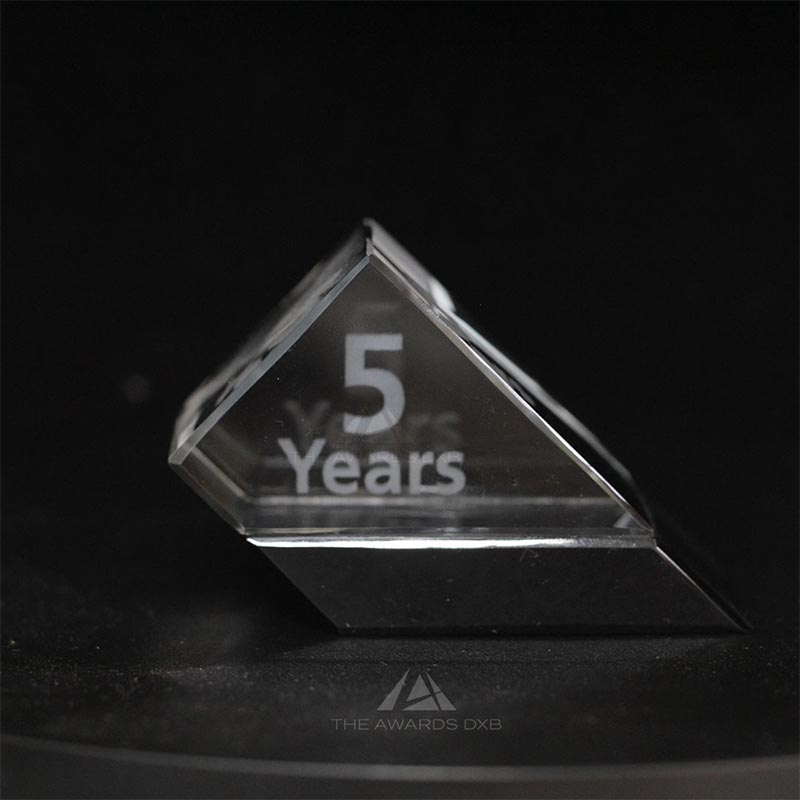 5 Years Laser Engraved Award