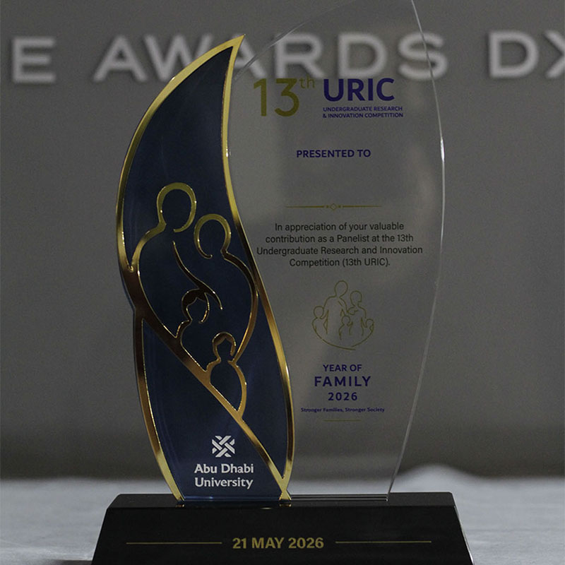 ADU Crystal and Metal Combination Family Award