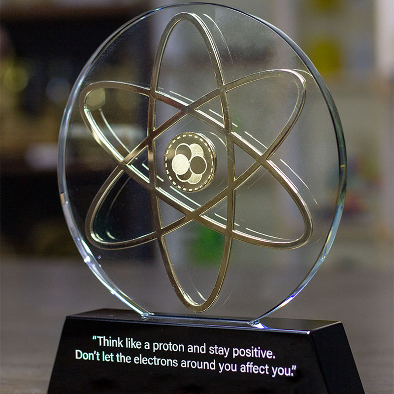 Atom Metal with Crystal Award
