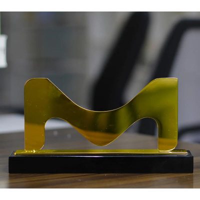 Merck Metal with Black Crystal Base Award