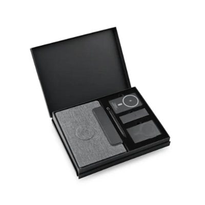 EXECUTIVE SET Eco-Friendly Wireless Notebook, Power Bank, RFID Card Holder & Stand